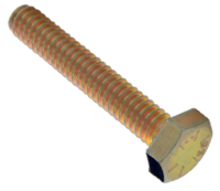 M12 - 1.75 X 90 (FT) DIN933-10.9 HEX TAP BOLT FULL THREAD COARSE ZINC PLATED